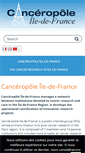 Mobile Screenshot of canceropole-idf.fr
